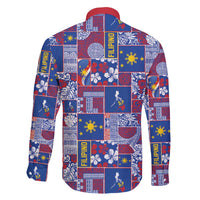 Filipino Maligayang Pasko Family Matching Long Sleeve Bodycon Dress and Hawaiian Shirt Pacific Patchwork Xmas Vibes - Polynesian Pride