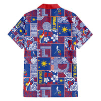 Filipino Maligayang Pasko Family Matching Off The Shoulder Long Sleeve Dress and Hawaiian Shirt Pacific Patchwork Xmas Vibes - Polynesian Pride