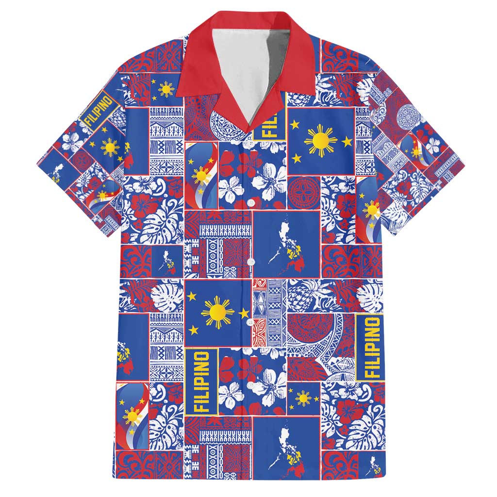 Filipino Maligayang Pasko Family Matching Puletasi and Hawaiian Shirt Pacific Patchwork Xmas Vibes - Polynesian Pride