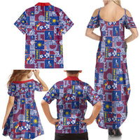 Filipino Maligayang Pasko Family Matching Summer Maxi Dress and Hawaiian Shirt Pacific Patchwork Xmas Vibes - Polynesian Pride