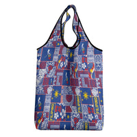 Filipino Maligayang Pasko Grocery Bag Pacific Patchwork Xmas Vibes - Polynesian Pride