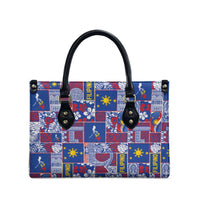Filipino Maligayang Pasko Leather Bag Pacific Patchwork Xmas Vibes - Polynesian Pride