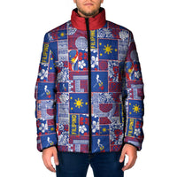 Filipino Maligayang Pasko Padded Jacket Pacific Patchwork Xmas Vibes - Polynesian Pride