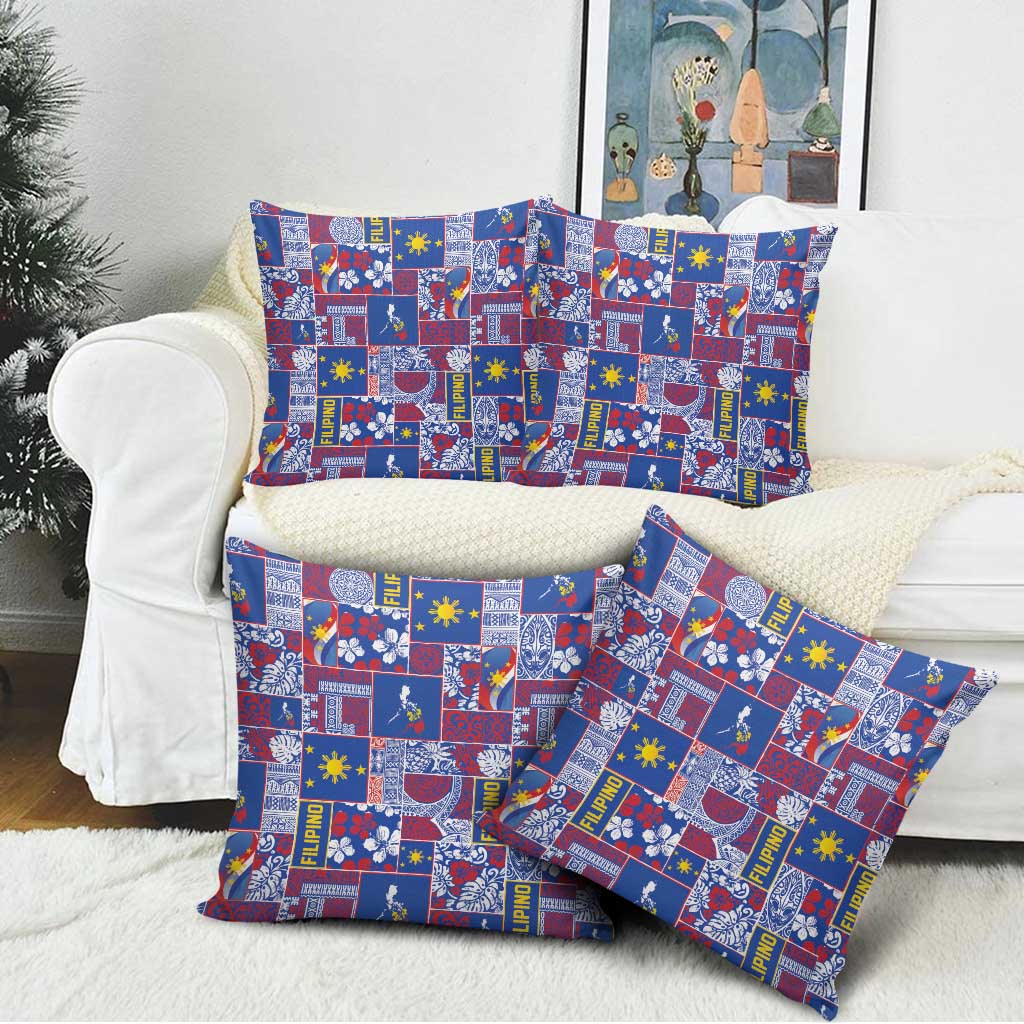 Filipino Maligayang Pasko Pillow Cover Pacific Patchwork Xmas Vibes - Polynesian Pride
