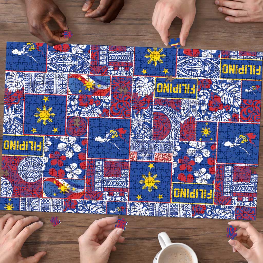 Filipino Maligayang Pasko Puzzle Pacific Patchwork Xmas Vibes - Polynesian Pride
