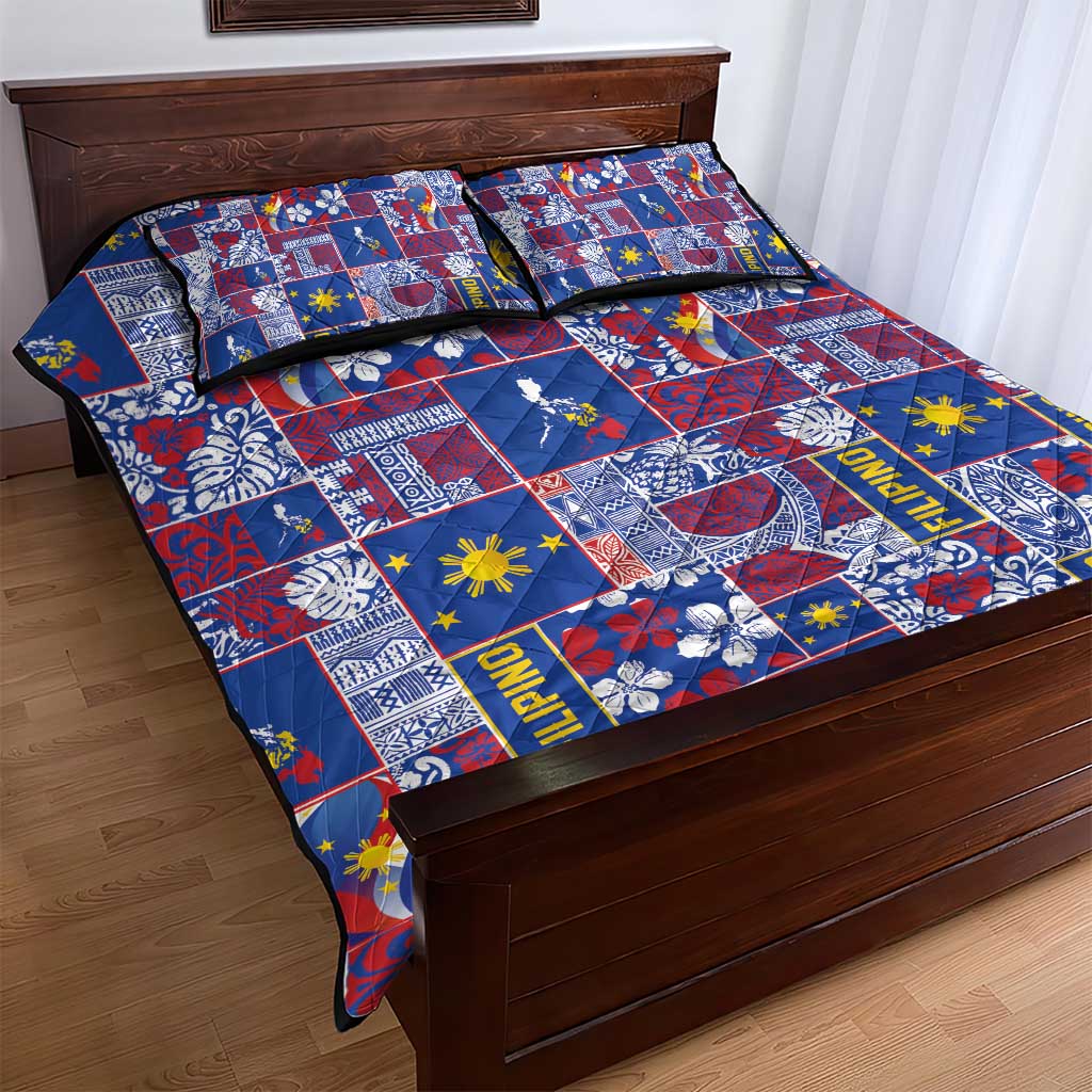 Filipino Maligayang Pasko Quilt Bed Set Pacific Patchwork Xmas Vibes - Polynesian Pride