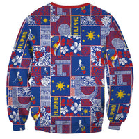 Filipino Maligayang Pasko Sweatshirt Pacific Patchwork Xmas Vibes - Polynesian Pride