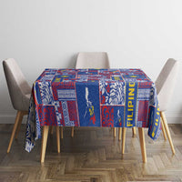Filipino Maligayang Pasko Tablecloth Pacific Patchwork Xmas Vibes - Polynesian Pride