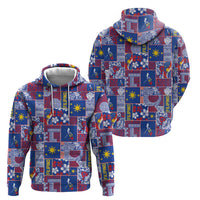 Filipino Maligayang Pasko Zip Hoodie Pacific Patchwork Xmas Vibes - Polynesian Pride