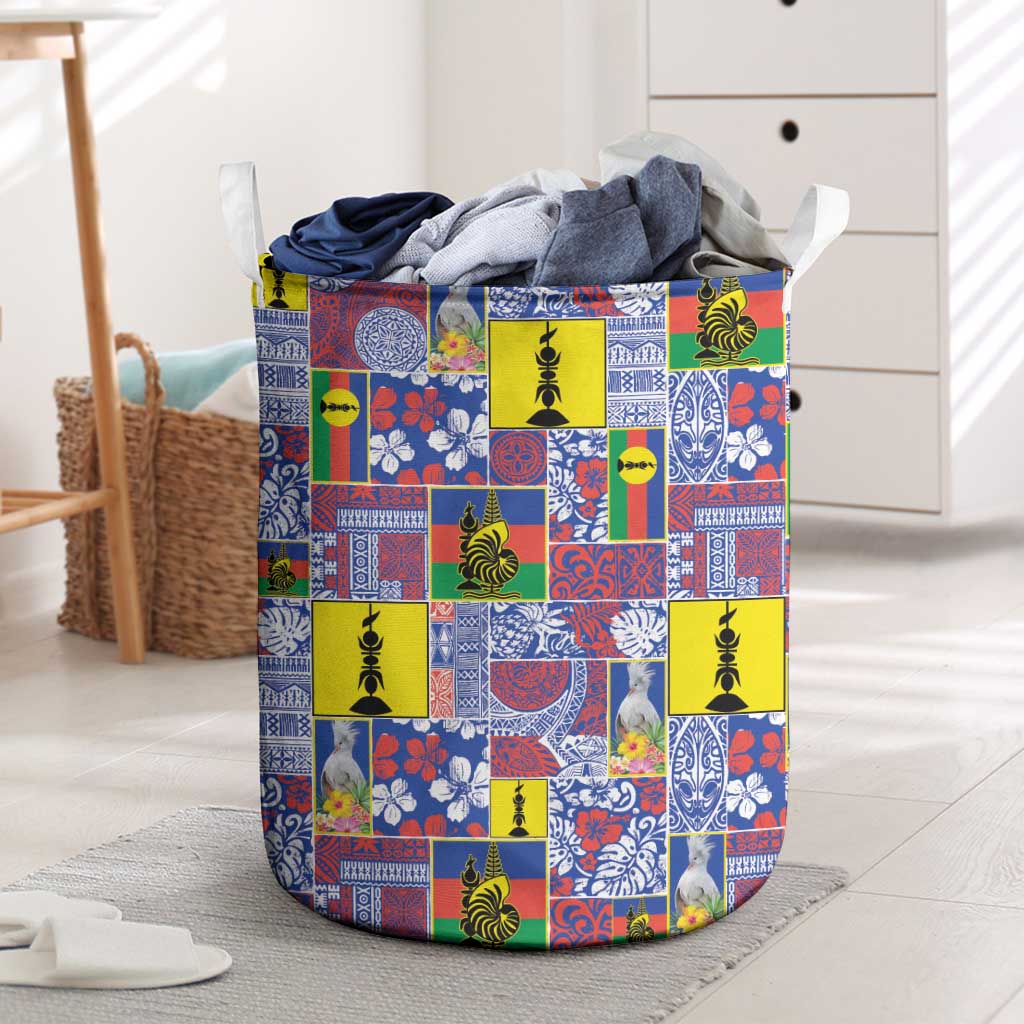 New Caledonia Joyeux Noel Laundry Basket Pacific Patchwork Xmas Vibes - Polynesian Pride