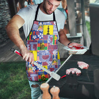 New Caledonia Joyeux Noel Apron Pacific Patchwork Xmas Vibes - Polynesian Pride