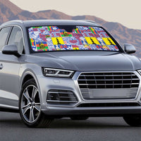 New Caledonia Joyeux Noel Auto Sun Shade Pacific Patchwork Xmas Vibes - Polynesian Pride