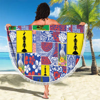 New Caledonia Joyeux Noel Beach Blanket Pacific Patchwork Xmas Vibes - Polynesian Pride
