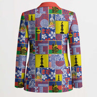 New Caledonia Joyeux Noel Blazer Pacific Patchwork Xmas Vibes - Polynesian Pride