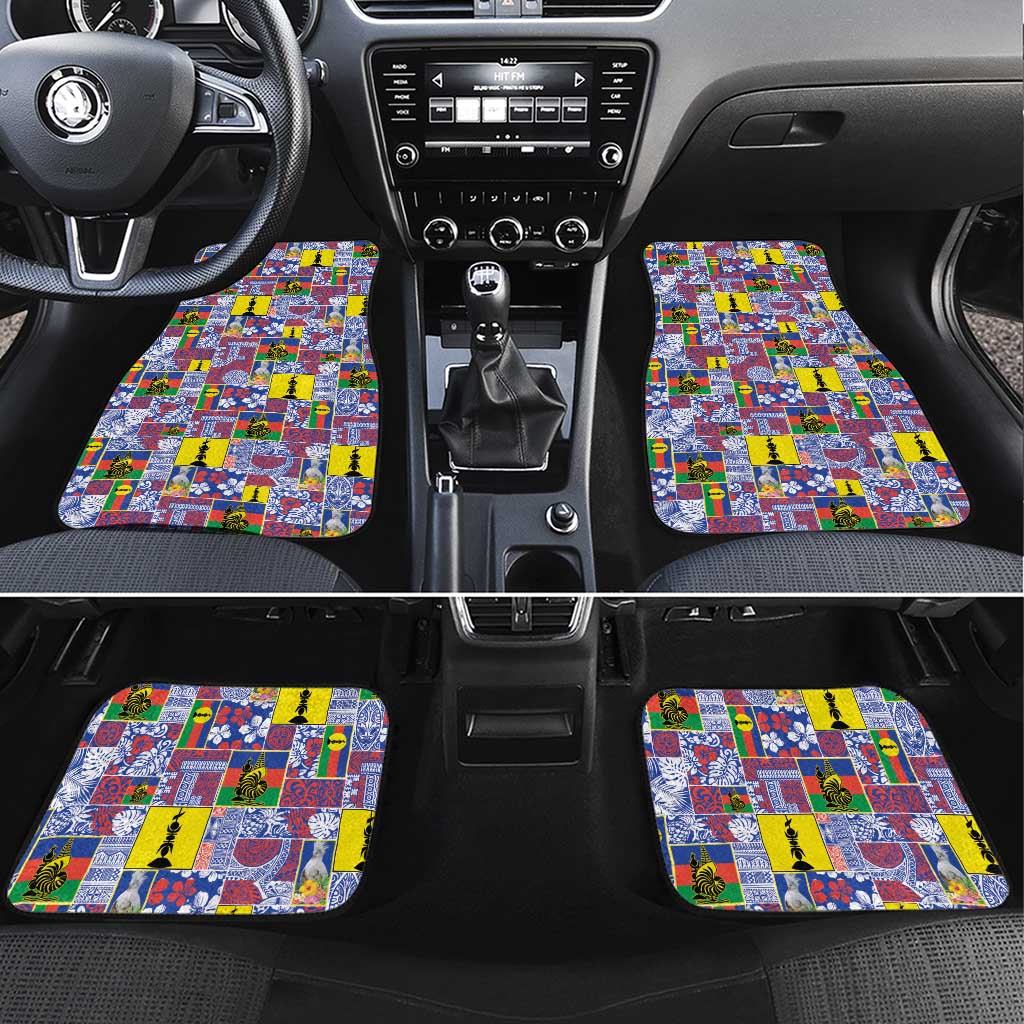 New Caledonia Joyeux Noel Car Mats Pacific Patchwork Xmas Vibes - Polynesian Pride