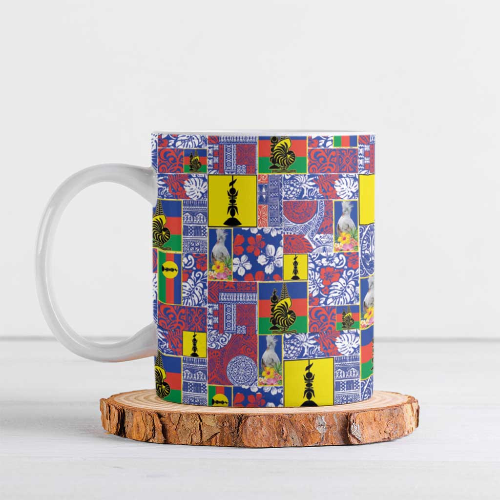 New Caledonia Joyeux Noel Ceramic Mug Pacific Patchwork Xmas Vibes - Polynesian Pride
