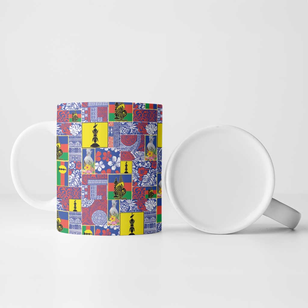 New Caledonia Joyeux Noel Ceramic Mug Pacific Patchwork Xmas Vibes - Polynesian Pride