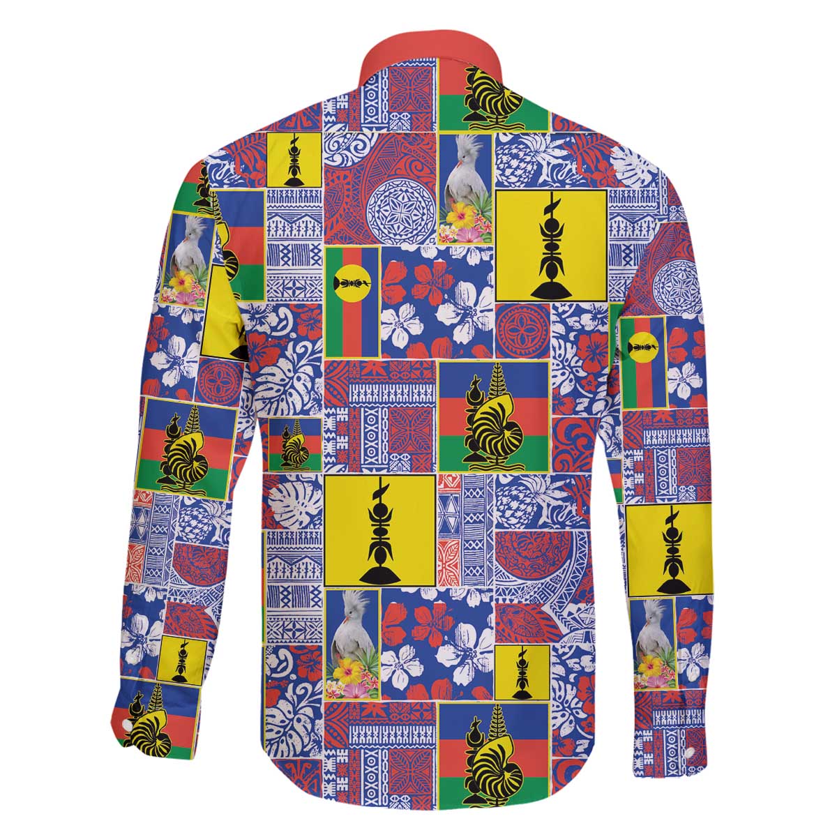 New Caledonia Joyeux Noel Family Matching Off The Shoulder Long Sleeve Dress and Hawaiian Shirt Pacific Patchwork Xmas Vibes - Polynesian Pride