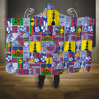 New Caledonia Joyeux Noel Hooded Blanket Pacific Patchwork Xmas Vibes - Polynesian Pride