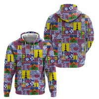 New Caledonia Joyeux Noel Hoodie Pacific Patchwork Xmas Vibes - Polynesian Pride