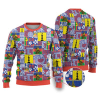 New Caledonia Joyeux Noel Ugly Christmas Sweater Pacific Patchwork Xmas Vibes - Polynesian Pride