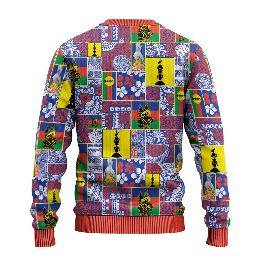 New Caledonia Joyeux Noel Ugly Christmas Sweater Pacific Patchwork Xmas Vibes - Polynesian Pride