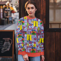 New Caledonia Joyeux Noel Ugly Christmas Sweater Pacific Patchwork Xmas Vibes - Polynesian Pride