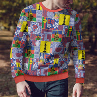 New Caledonia Joyeux Noel Ugly Christmas Sweater Pacific Patchwork Xmas Vibes - Polynesian Pride