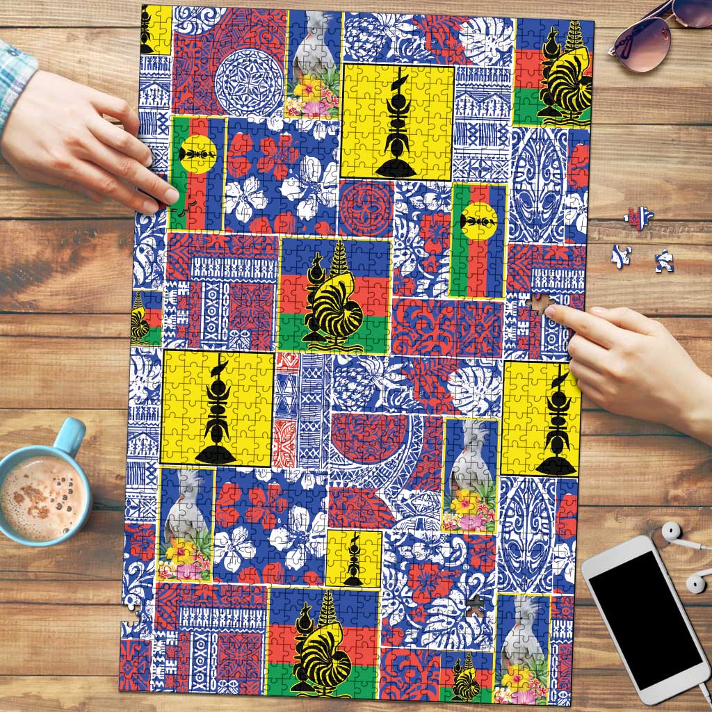 New Caledonia Joyeux Noel Puzzle Pacific Patchwork Xmas Vibes - Polynesian Pride