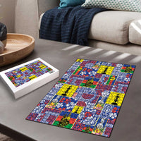 New Caledonia Joyeux Noel Puzzle Pacific Patchwork Xmas Vibes - Polynesian Pride