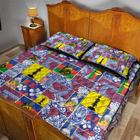 New Caledonia Joyeux Noel Quilt Bed Set Pacific Patchwork Xmas Vibes - Polynesian Pride