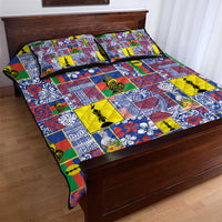 New Caledonia Joyeux Noel Quilt Bed Set Pacific Patchwork Xmas Vibes - Polynesian Pride