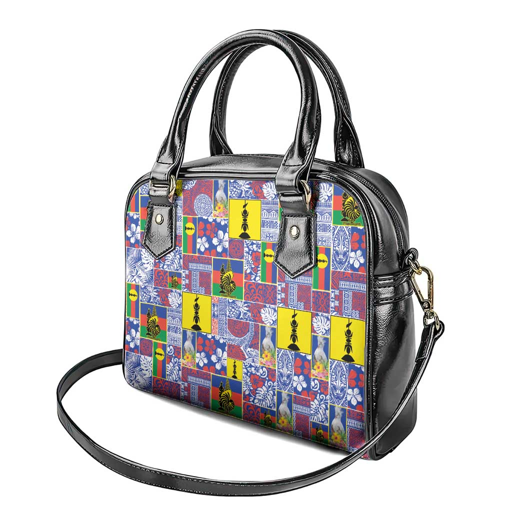 New Caledonia Joyeux Noel Shoulder Handbag Pacific Patchwork Xmas Vibes - Polynesian Pride
