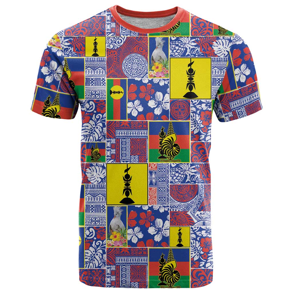 New Caledonia Joyeux Noel T Shirt Pacific Patchwork Xmas Vibes - Polynesian Pride