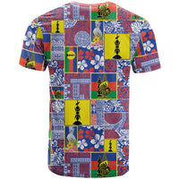 New Caledonia Joyeux Noel T Shirt Pacific Patchwork Xmas Vibes - Polynesian Pride