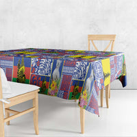 New Caledonia Joyeux Noel Tablecloth Pacific Patchwork Xmas Vibes - Polynesian Pride