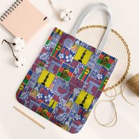 New Caledonia Joyeux Noel Tote Bag Pacific Patchwork Xmas Vibes - Polynesian Pride
