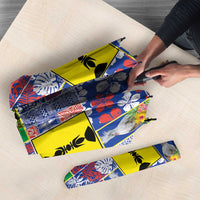 New Caledonia Joyeux Noel Umbrella Pacific Patchwork Xmas Vibes - Polynesian Pride