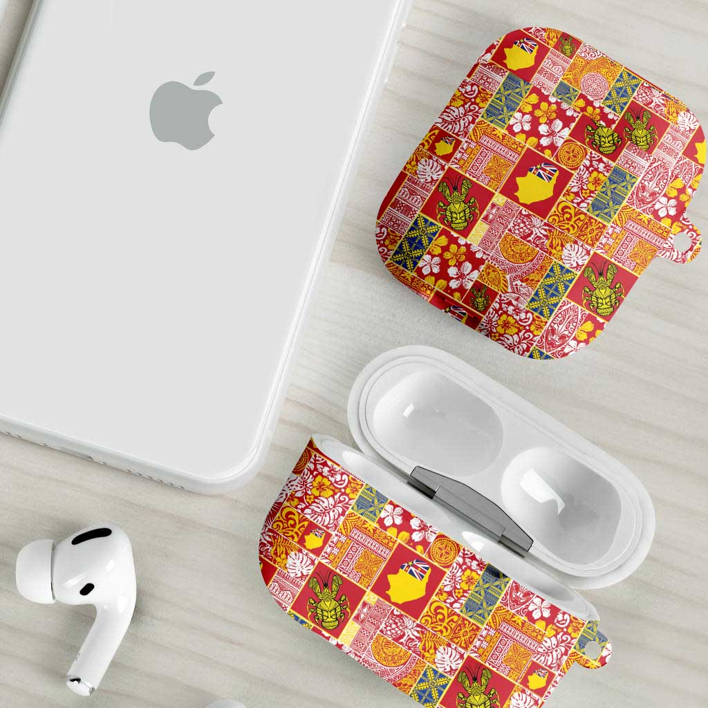 Niue Monuina e Kilisimasi AirPods Case Pacific Patchwork Xmas Vibes - Polynesian Pride