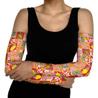 Niue Monuina e Kilisimasi Arm Sleeves Pacific Patchwork Xmas Vibes - Polynesian Pride