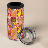 Niue Monuina e Kilisimasi 4 in 1 Can Cooler Tumbler Pacific Patchwork Xmas Vibes - Polynesian Pride