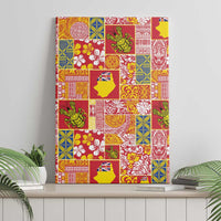 Niue Monuina e Kilisimasi Canvas Wall Art Pacific Patchwork Xmas Vibes - Polynesian Pride