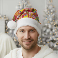 Niue Monuina e Kilisimasi Christmas Santa Hat Pacific Patchwork Xmas Vibes - Polynesian Pride