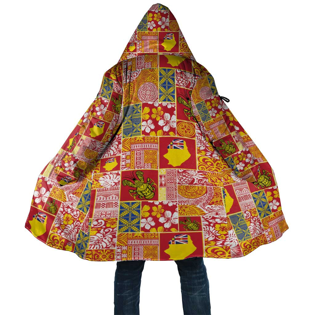 Niue Monuina e Kilisimasi Cloak Pacific Patchwork Xmas Vibes - Polynesian Pride