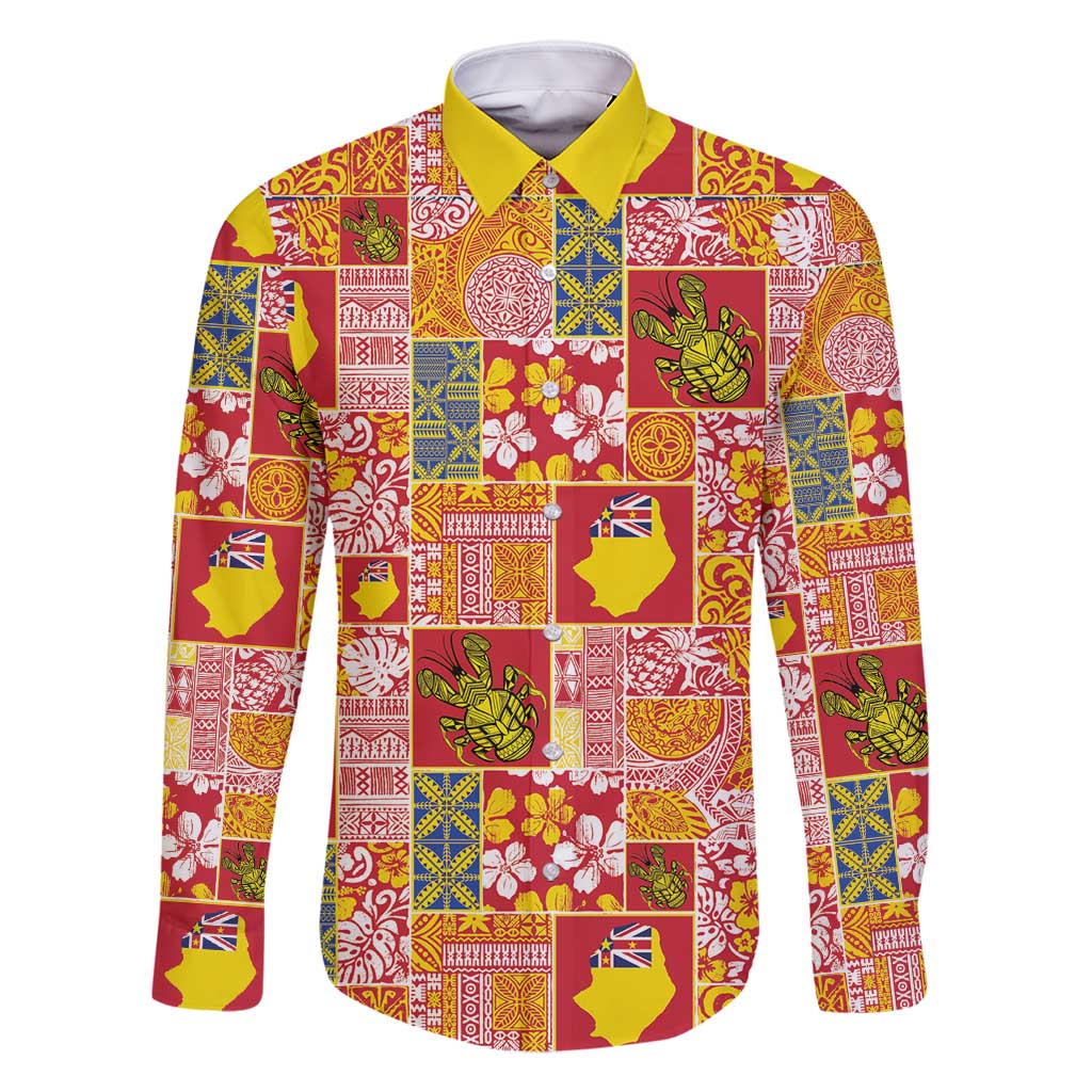 Niue Monuina e Kilisimasi Family Matching Mermaid Dress and Hawaiian Shirt Pacific Patchwork Xmas Vibes - Polynesian Pride