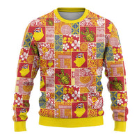 Niue Monuina e Kilisimasi Ugly Christmas Sweater Pacific Patchwork Xmas Vibes - Polynesian Pride