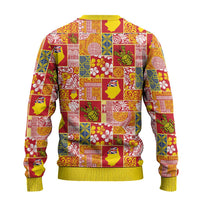 Niue Monuina e Kilisimasi Ugly Christmas Sweater Pacific Patchwork Xmas Vibes - Polynesian Pride