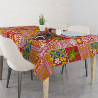Niue Monuina e Kilisimasi Tablecloth Pacific Patchwork Xmas Vibes - Polynesian Pride