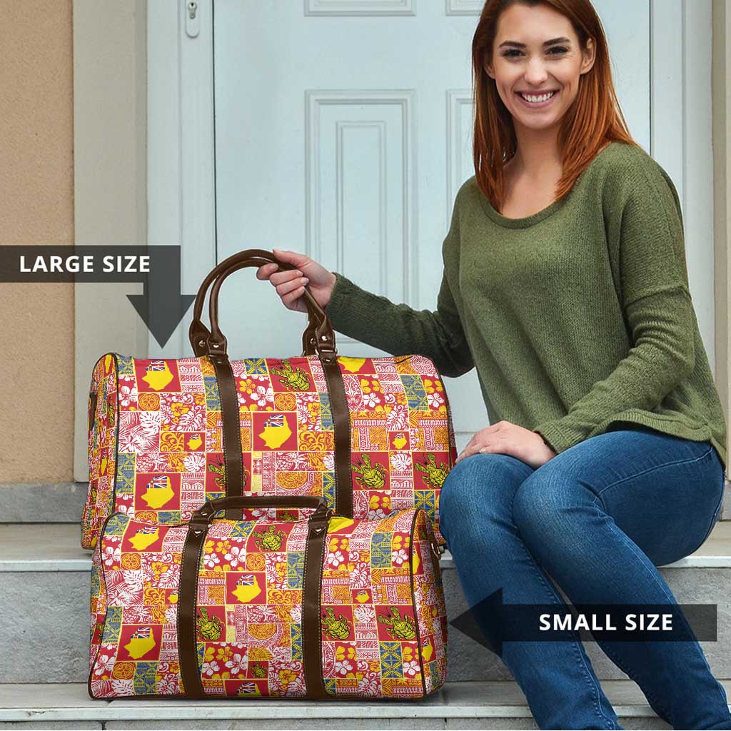 Niue Monuina e Kilisimasi Travel Bag Pacific Patchwork Xmas Vibes - Polynesian Pride