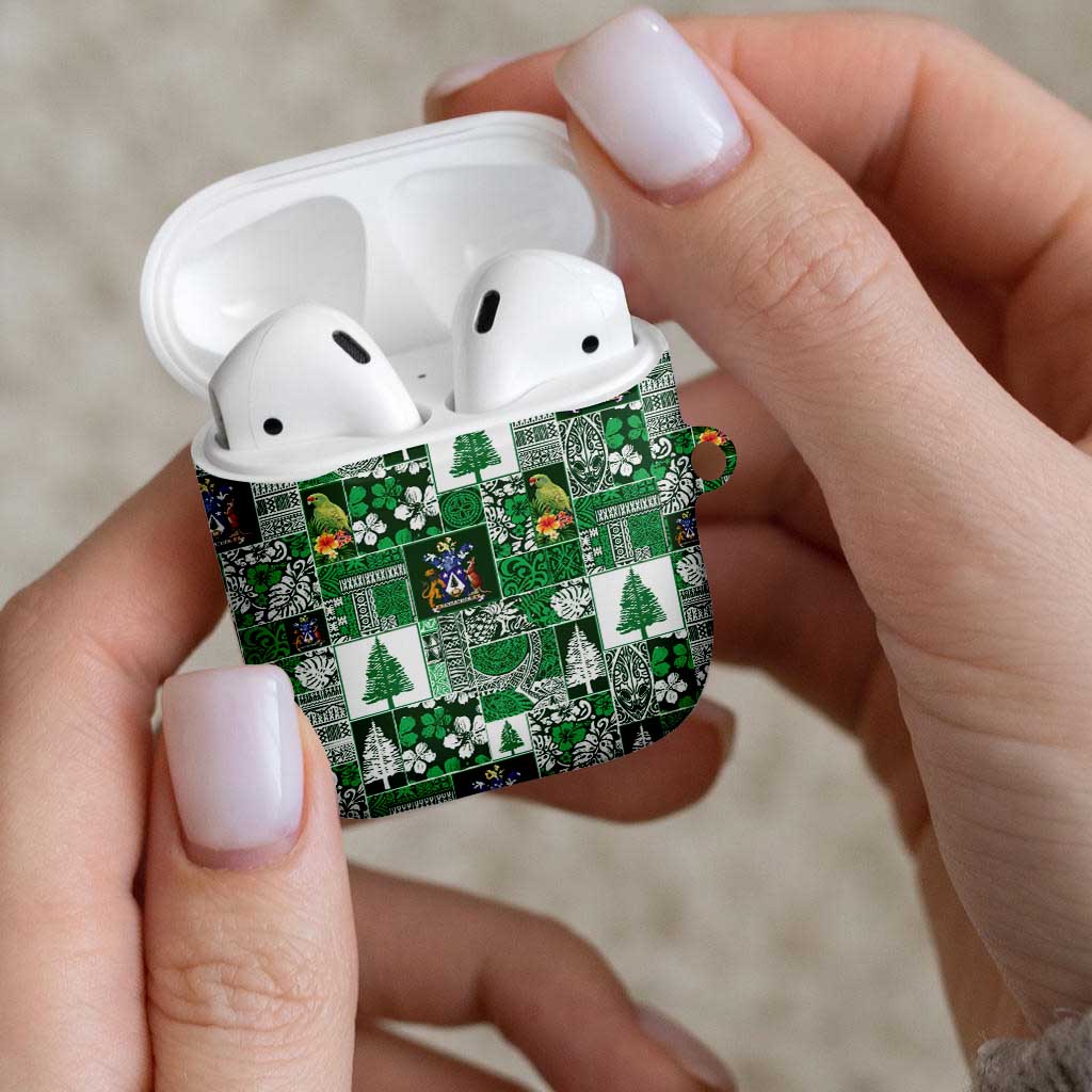 Norfolk Island Meri Krismas AirPods Case Pacific Patchwork Xmas Vibes - Polynesian Pride